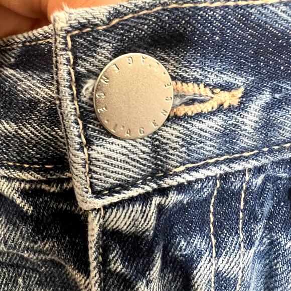 L'AGENCE Women's Ryland High Rise Cut Off Denim Shorts Medium Wash Distressed 25 - Picture 7 of 11